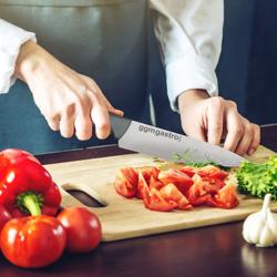Knivset - med knivrulle - rostfritt stål