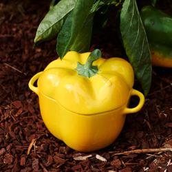 STAUB | CERAMIQUE - Cocotte-pata - pippurin muotoinen - 0,45 litraa - keraaminen - keltainen