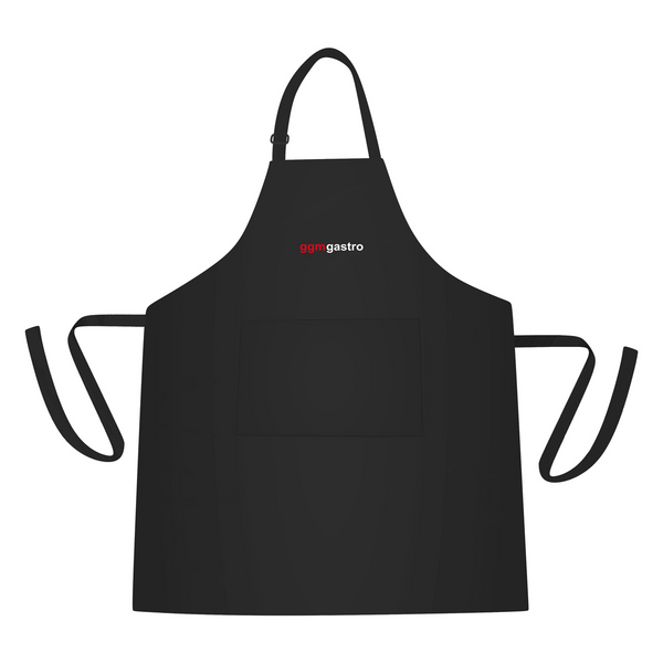 (5 bucăți) Șorț bistro - negru - cu sigla GGM Gastro - L x Î: 67 x 84 cm