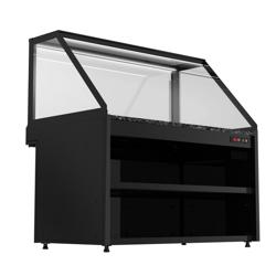 Sıcak Servis Bankosu TORONTO - 1500mm - Siyah Ön Panel - Sıcak Plakalı - Siyah Granit Üst Tabla