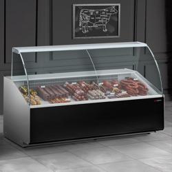 Commercial Refrigerated Serve-Over Counter PREMIUM - 1881 mm - +2 to +6°C - panoramic glass - black front