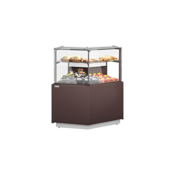 Gekoelde gebaksvitrine RIGA - 1180x990mm - 2 planken - LED-verlichting - automatische ontdooiing - digitale thermostaat