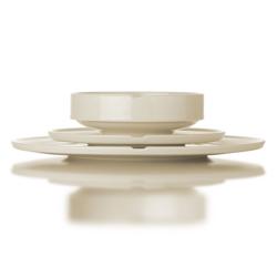 (12 pieces) Porcelain Dinner Plates Ø28 cm – Cream - Stackable - Dishwasher-Safe - Chip-Resistant