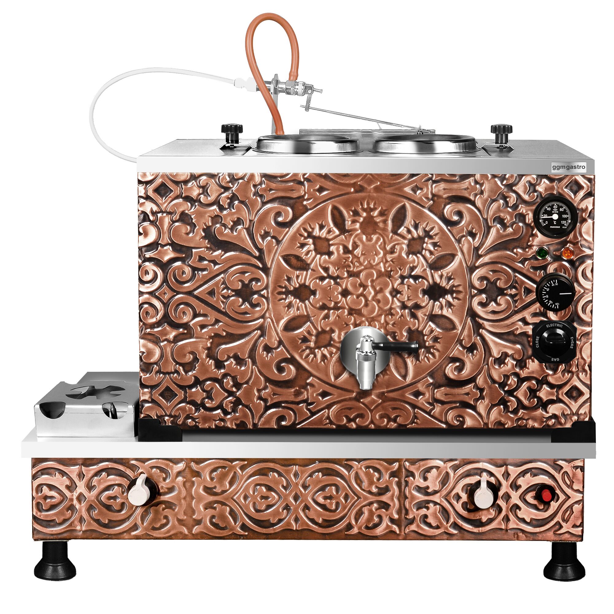 Gas & electric copper tea maker - 770mm - 22 liters | GGM Gastro