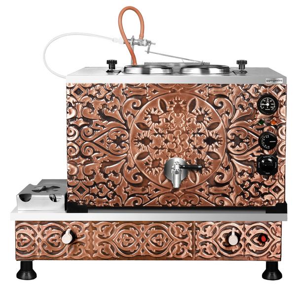 Koperen samowar - gas- en elektrisch - 770mm - 22 liter