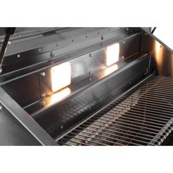 Stație grill pe gaz - 22,5 kW - 2,187x0,85 m - inox - bucătărie BBQ profesională