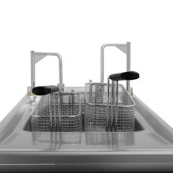 Commercial Free Standing Electric Fryer - 22 litres - 22kW - Electronic control - with built-in oil filtration - with automatic basket lift