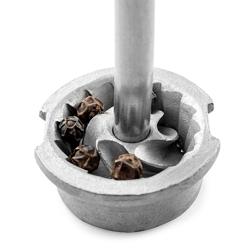 (3 pieces) PEUGEOT | PARIS - Pepper mill - wooden chocolate - Height: 400mm