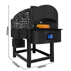 Forno a gas per pizza - Cielo e platea in mattoni refrattari - 1482x1720mm - 9 pizze Ø30cm - fino a 400°C - Touch - incl. Sottotelaio/Supporto