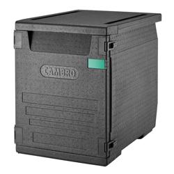 CAMBRO | CAM GOBOX® - Μπροστινή φόρτωση - EN 600x400 - με 9 ράγες στήριξης - Μαύρο
