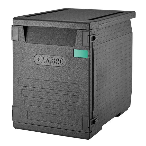 CAMBRO | CAM GOBOX® - بازشو از جلو - با 9 EN60x40 - ریل پشتیبانی - سیاه 