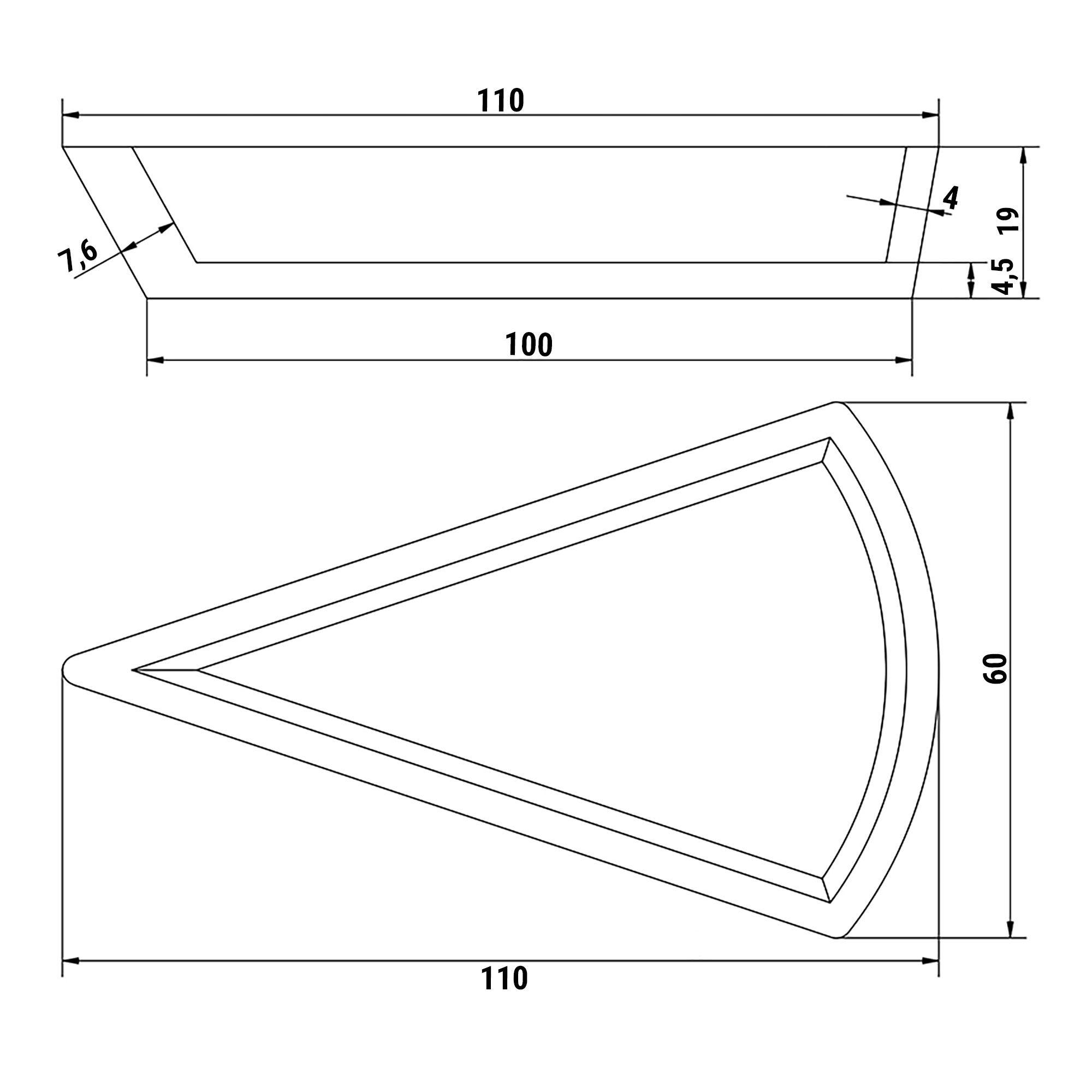 Plaques pour machine à tartelettes TMNP - Forme de tartelette : part de gâteau - 110 x 60 mm - pour 14 tartelettes