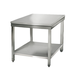 Table de travail en inox ECO - 600x600mm - avec fond de base sans rebord	