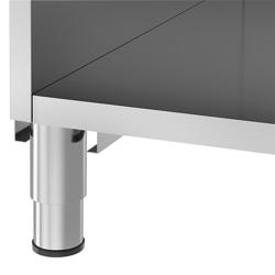 Buffettheke KOPENHAGEN - 1560mm - mit Warmhalteplatte - Edelstahl