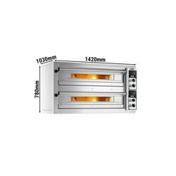 Eléctrico Horno de pizza - 6+6x 33 cm