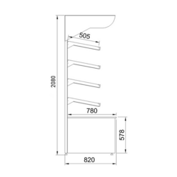 Broodstelling - 1200mm - 4 planken