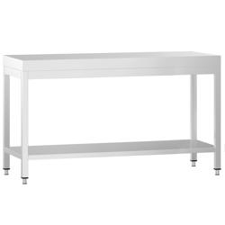 Edelstahl Arbeitstisch PREMIUM - 1800x700mm - mit Grundboden ohne Aufkantung