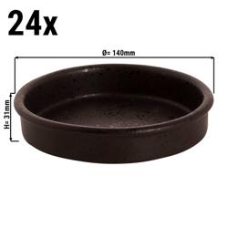 (24 st) MOON - Ugnsform - 14 x 3,1 cm - svart