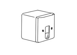 Gassteckdosa - 80x70x80 mm - 0,5 bar - plast - robust - lätt att rengöra - för gasanslutning utomhus och inomhus