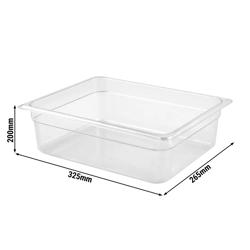 Recipiente GN de policarbonato 1/2 - claro - profundidad de 200 mm