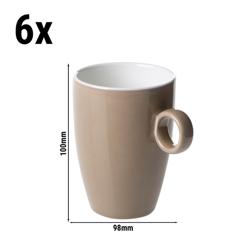 (6 pz) Linea BART COLOUR CAFE - Tazza da caffè - 230ml - Marrone