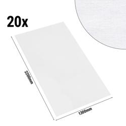 (20 Stück) Damast Tischdecke Tessin Atlas - 210g/m² - 130x220cm - Weiß
