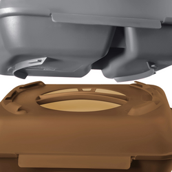 Caja para menús - 600 ml - dividida - gris antracita/rojo