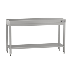 Mesa de trabalho ECO - em Aço inox - 1,4 m - com base