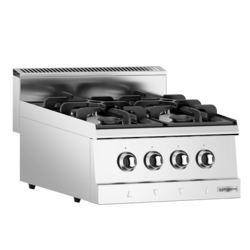 Fogão a gás - 4 queimadores - 12 kW - incluindo armário baixo