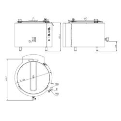 A gas Marmitta professionale / Pentola industriale - 500l - 56kW - Riscaldamento indiretto - con allacciamento idrico