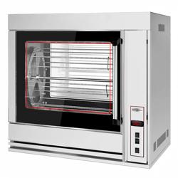 Elektrický rotační gril na kuřata - 10 kW - s 7 špízy - pro až 42 kuřat