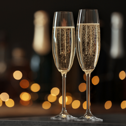 (12 st) Champagneglas - VENEDIG - 210 ml - Transparent