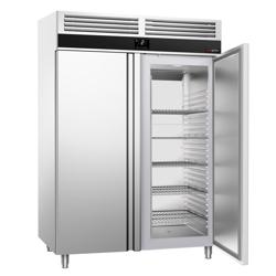 Koelkast RVS PREMIUM - GN 2/1 - 1400mm - 1350liter - tot +8°C - met 2 deuren - geforceerde koeling, automatische ontdooiing, binnenverlichting & legroosters