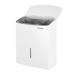 AIR-WOLF | Commercial hygiene waste bin - 10 litres - Stainless steel - White
