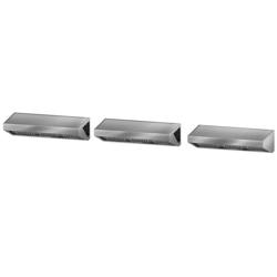 Wandafzuigkap RVS - 900mm diep - 6000mm - zonder motor - met 9 labyrintfilters en verlichting