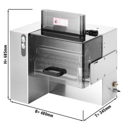 Attendrisseur à viande électrique - acier inoxydable - Largeur du rouleau : 250mm - 480x345x685mm - 370W