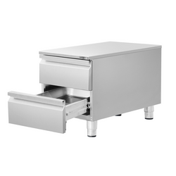 Çekmece dolabı - Paslanmaz Çelik-  400x660mm - 2 çekmeceli