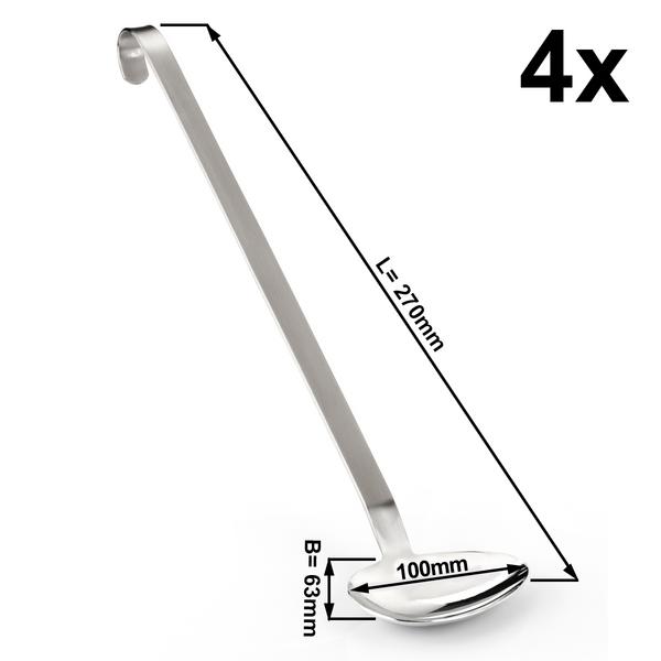 (4 Stück) Saucenlöffel - Ø 63mm - Länge: 270mm - Edelstahl