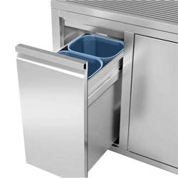 (2 peças) Recipiente plástico de 10 litros - para caixote do lixo MEK