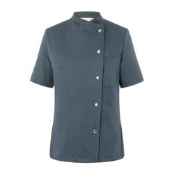 KARLOWSKY | Ladies Chef Jacket Greta – Anthracite - Size 46 - Short Sleeve - Press-Stud Fastening