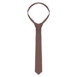 (5 pieces) KARLOWSKY | Slim Uniform Tie – Light Brown - 148 x 6.5 cm - 95°C washable - Easy-care
