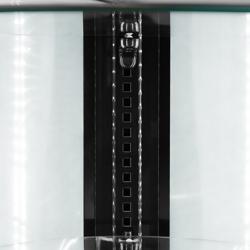 Vetrina refrigerata da banco - 100l - 480mm - Doppio vetro - vetro curvo - con 3 ripiani - 4 lati vetro