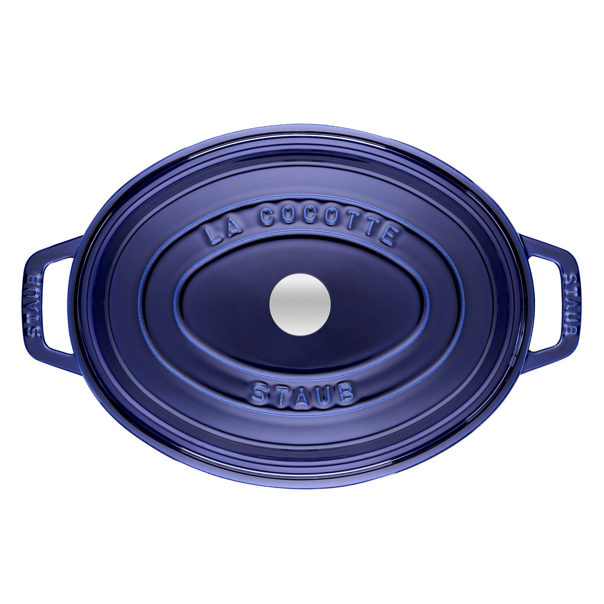 STAUB | Cocotte Oval Enamelled Cast Iron Casserole Dish – 330 mm Oval – Dark Blue