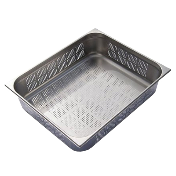 Paslanmaz çelik GN 2/1 Küvet - delikli - Yükseklik: 150 mm