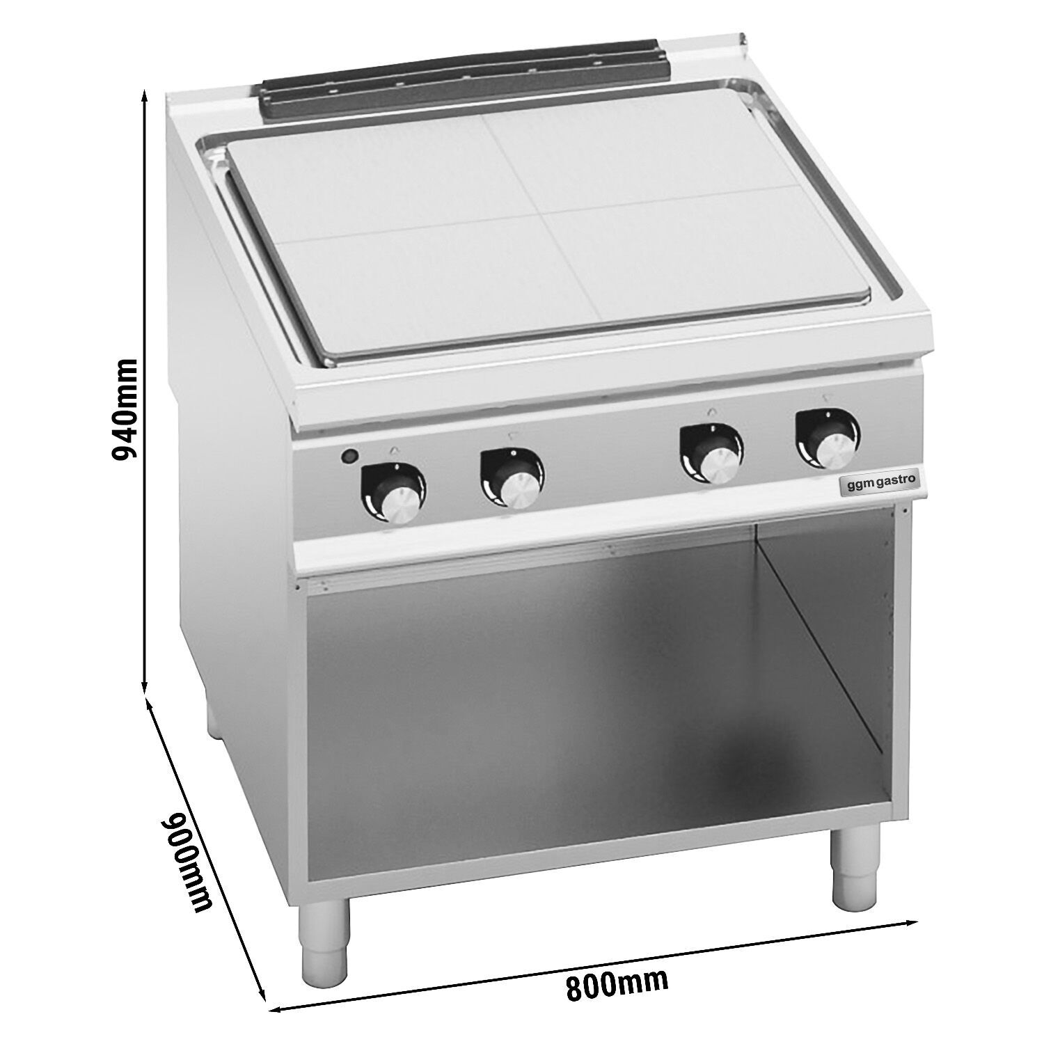 Fourneau à plaque coup de feu électrique - 14kW