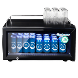GASTRO-COOL | Koelkast met glazen deur - 25 liter - 1 glazen deur - Zwart