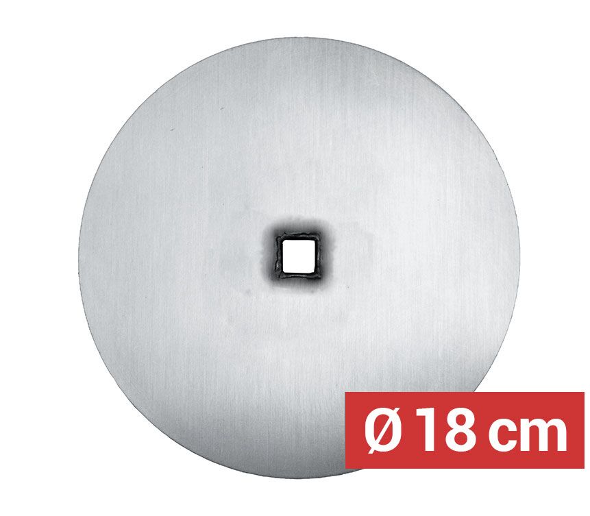 Meat Plate for Doner Kebab Skewer - Ø180mm - Stainless Steel - for 12x12mm skewer