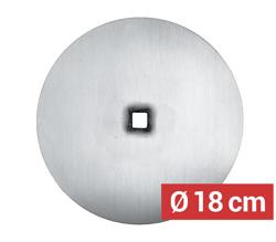 Piatto carne per spiedo per kebab - Ø180mm - acciaio inox - compatibile con spiedi 12x12mm