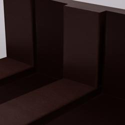 Suporte para tábuas de corte para tábuas de 40mm - 300x260mm - Polietileno de alta densidade (HDPE) - Castanho