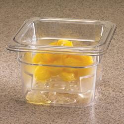 (6 st) CAMBRO | CAMWEAR® - Polykarbonat GN-behållare 1/6 - klar - djup 100 mm